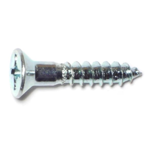 Midwest Fastener Wood Screw, #10, 1 in, Zinc Plated Steel Flat Head Phillips Drive, 30 PK 61787 - main